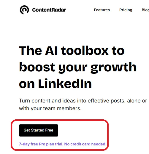 ContentRadarn free trial